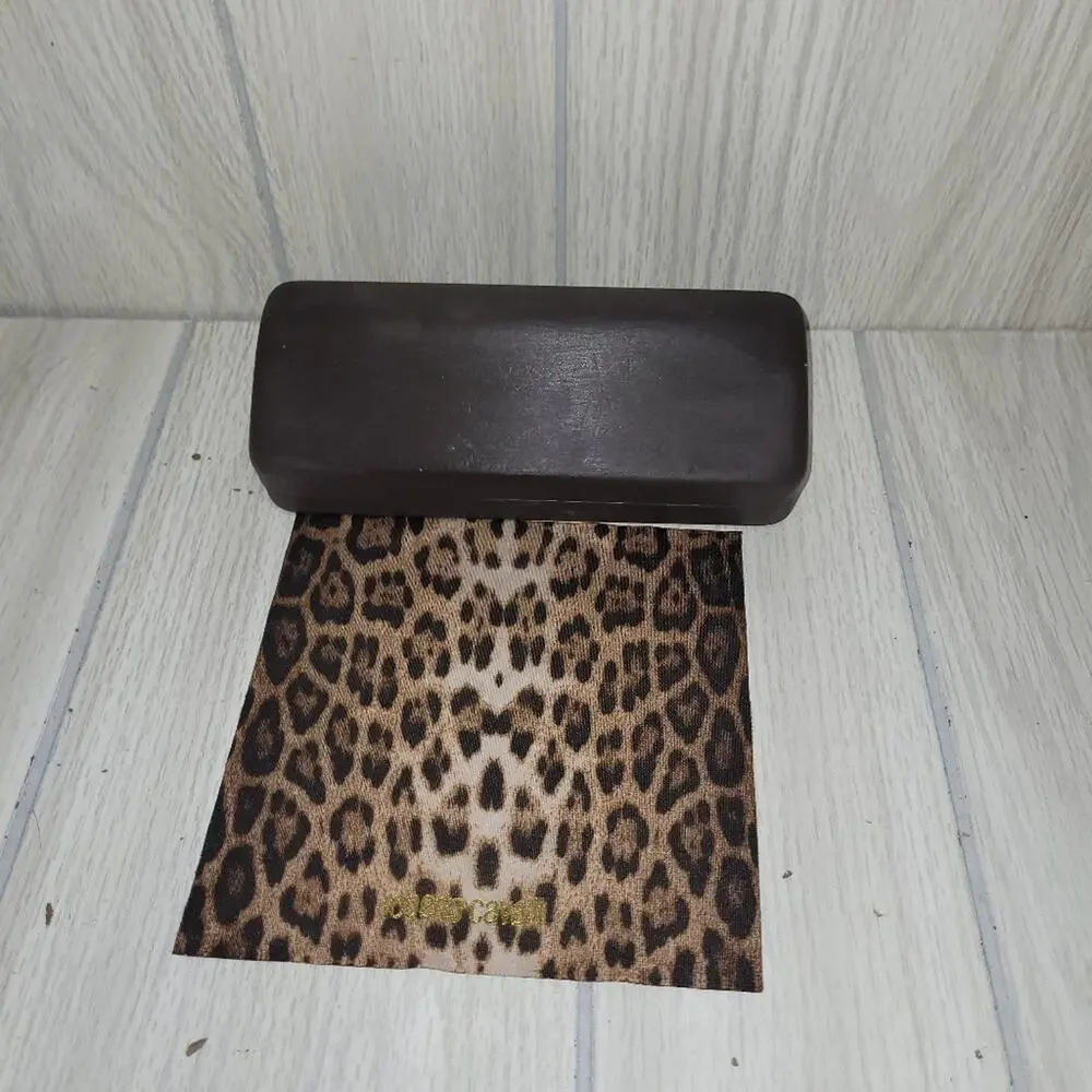 Roberto Cavalli Brown Unisex Eye Hard Glass Case And Towel